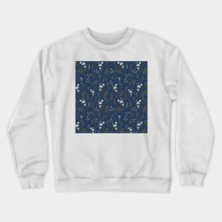 Flowers Pattern Blooming Abstract Floral Boho Style Botanical Design Roses Crewneck Sweatshirt